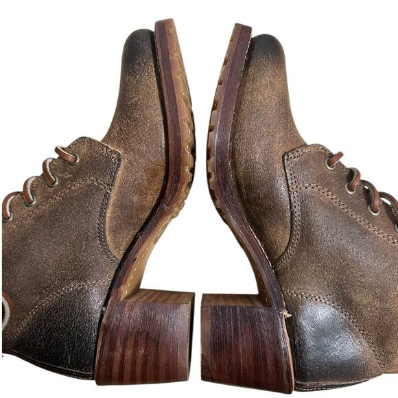 Frye Vintage Sabrina Brown Lace Up Ankle Boot Size 7 - Picture 9 of 13